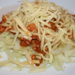 Köttfärssås med falsk pasta